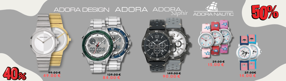 Adora Uhren Sale – Damen-, Herren- & Kinderuhren bis zu 50 % reduziert! Adora Armbanduhren Kollektion mit bis zu 50 % Rabatt – Damen-, Herren- und Kinderuhren im Angebot